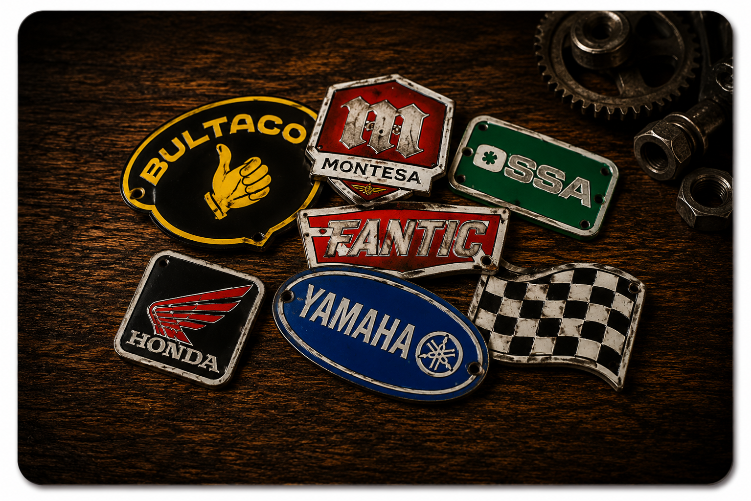 Trial Classic Patches: Yamaha, TY, Bultaco, Montesa, Ossa, Fantic, Honda, SWM